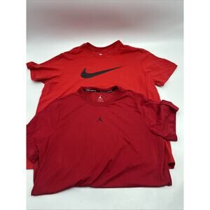 LOT OF 2 Nike Air Jordan T-Shirts Men’s Size XL RED
